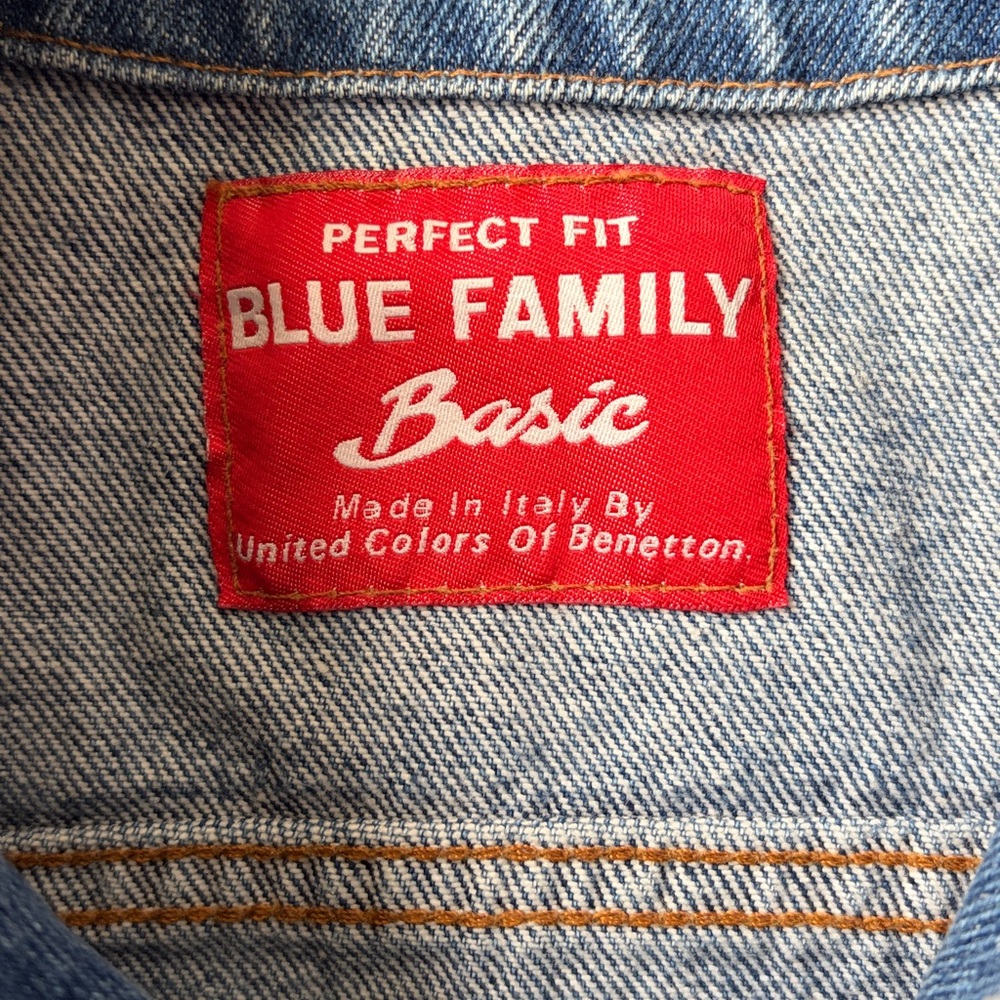 Ladies Benetton Classic Blue Denim Vest - Picture 4 of 9